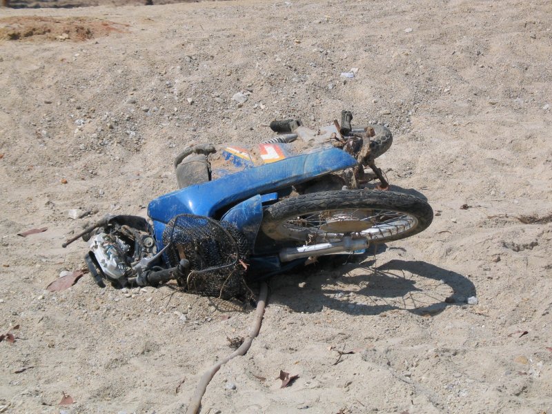 Destroyed Motorcycle