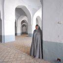 Inside one of the many arched and domed prayer halls of the Jama Mosque