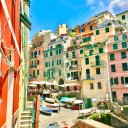 The colorful buildings of Riomaggiore in Cinque Terre, Italy