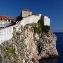 Castle-overlooking-waters-in-Dubrovnik