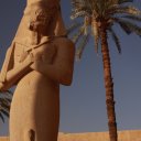 Statue guarding the entrance to the Karnak Temple