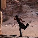 Crazy-girl-doing-Egyptian-dance-at-the-Monastery-Petra