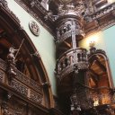 Main entrance inside Pele Castle, Transylvania