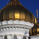 Beautiful golden onion dome, Moscow