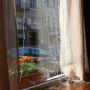 Window sill - looking out onto Moscow Street