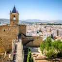 Wall and tower of Alcazaba, Antequera, Spain