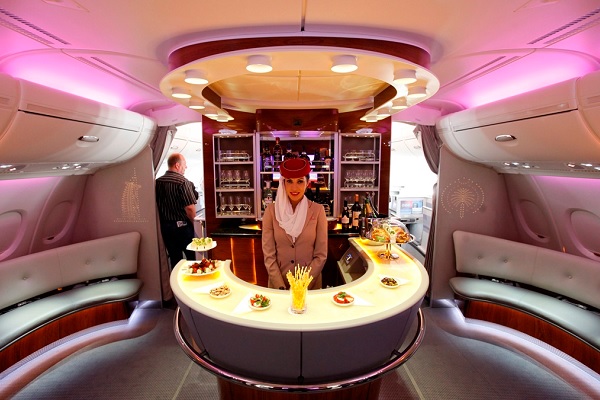 First Class flight in Emirates