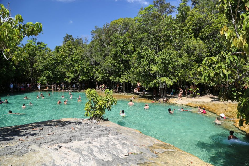 A Shot of Color in the Jungle, Emerald Pool and the Blue Pool - With a ...