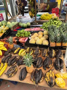 A fruit and vegetable stand in Panama City, Panama